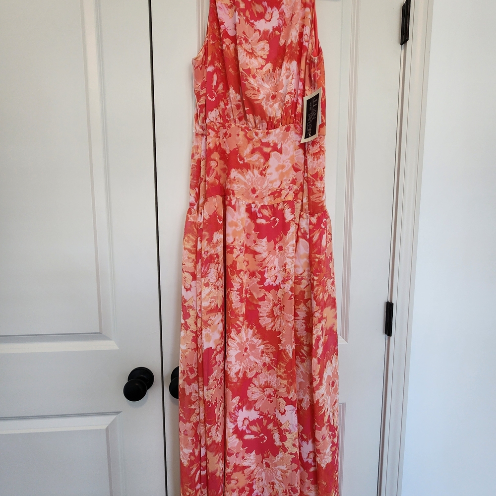 Taylor Coral Floral Maxi Dress